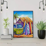 Paint by Numbers Beach with Van