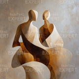 Paint by Numbers Flowing Couple Abstract Figure