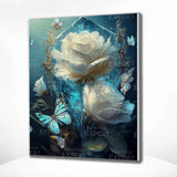 Paint by Numbers Timeless White Flowers