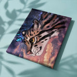Paint by Numbers Tiger with Blue Butterfly