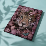Paint by Numbers Tiger surrounded by Flowers