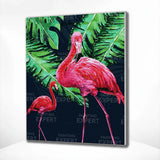 Paint by Numbers Two Flamingos