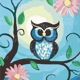 Paint by Numbers Owl with Flowers