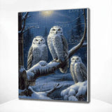 Diamond Painting Owls in the Snow