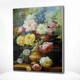 Paint by Numbers Vase with Coloured Flowers