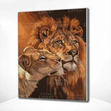 Paint by Numbers Lions in Love