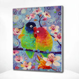 Paint by Numbers Parrots in Love