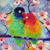 Paint by Numbers Parrots in Love