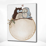 Paint by Numbers Owls in love