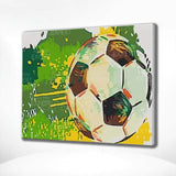 Paint by Numbers Football Green Yellow