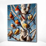 Paint by Numbers Birds in a Tree Full of Life