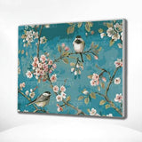 Paint by Numbers Birds with Flowers