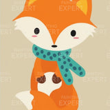 Paint by Numbers Fox with Scarf