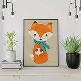 Paint by Numbers Fox with Scarf