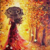 Paint by Numbers Woman Autumn