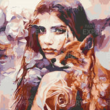 Paint by Numbers Woman and Fox