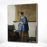 Paint by Numbers Woman in Blue Reads a Letter