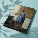 Paint by Numbers Woman in Blue Reads a Letter