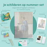Paint by Numbers Woman in Blue Reads a Letter