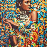 Paint by Numbers Woman with Yellow Colours