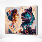 Paint by Numbers Woman with Leopard