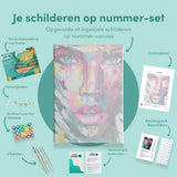 Paint by Numbers Woman with Pink Colours