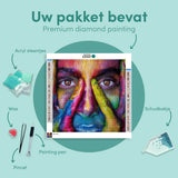 Diamond Painting Woman with Paint Splatters