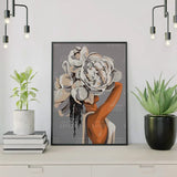 Paint by Numbers Woman with White Flower