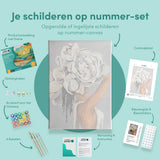 Paint by Numbers Woman with White Flower