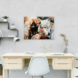 Paint by Numbers Woman with Wolf