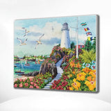 Paint by Numbers Lighthouse with Birds
