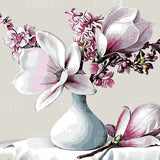 Paint by Numbers White Flowers in a Vase