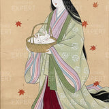 Paint by Numbers White Rabbits in the Autumn Basket Japan