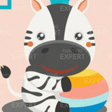 Paint by Numbers Zebra with Hat