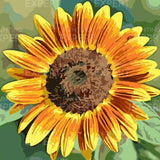 Paint by Numbers Sunflower Yellow Orange