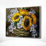 Paint by Numbers Sunflowers and Chamomile