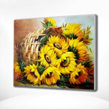 Paint by Numbers Sunflowers in Basket