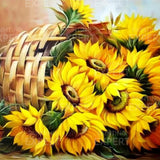 Paint by Numbers Sunflowers in Basket