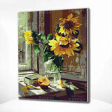 Paint by Numbers Sunflowers with Apple