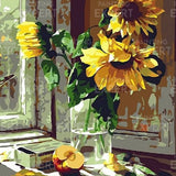 Paint by Numbers Sunflowers with Apple