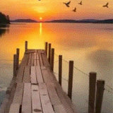 Diamond Painting Sunset Stream