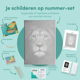 Paint by Numbers Black White Lion Portrait