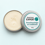 Painting by Numbers Expert penselenreiniger en conditioner van 40 gram in een open metalen blikje met deksel