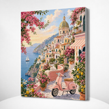Schilderen op nummer Amalfi – eindresultaat op canvas