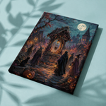 Afgewerkt canvas Bijeenkomst bij de oude bron op stof