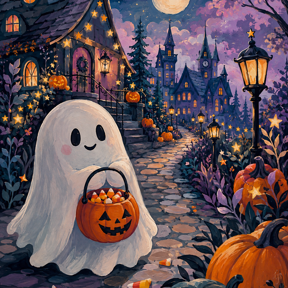 Schilderen op nummer Blijf griezelig, kleine geest – Halloween