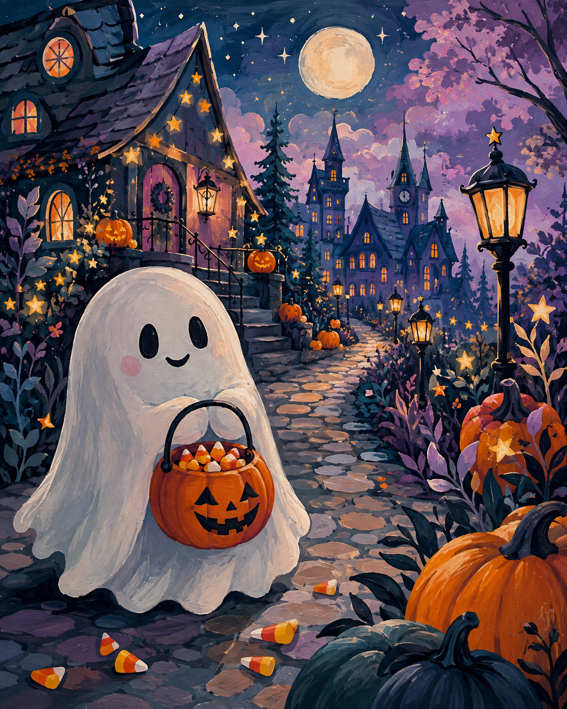 Schilderen op nummer Blijf griezelig, kleine geest – Halloween