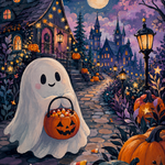 Schilderen op nummer Blijf griezelig, kleine geest – Halloween