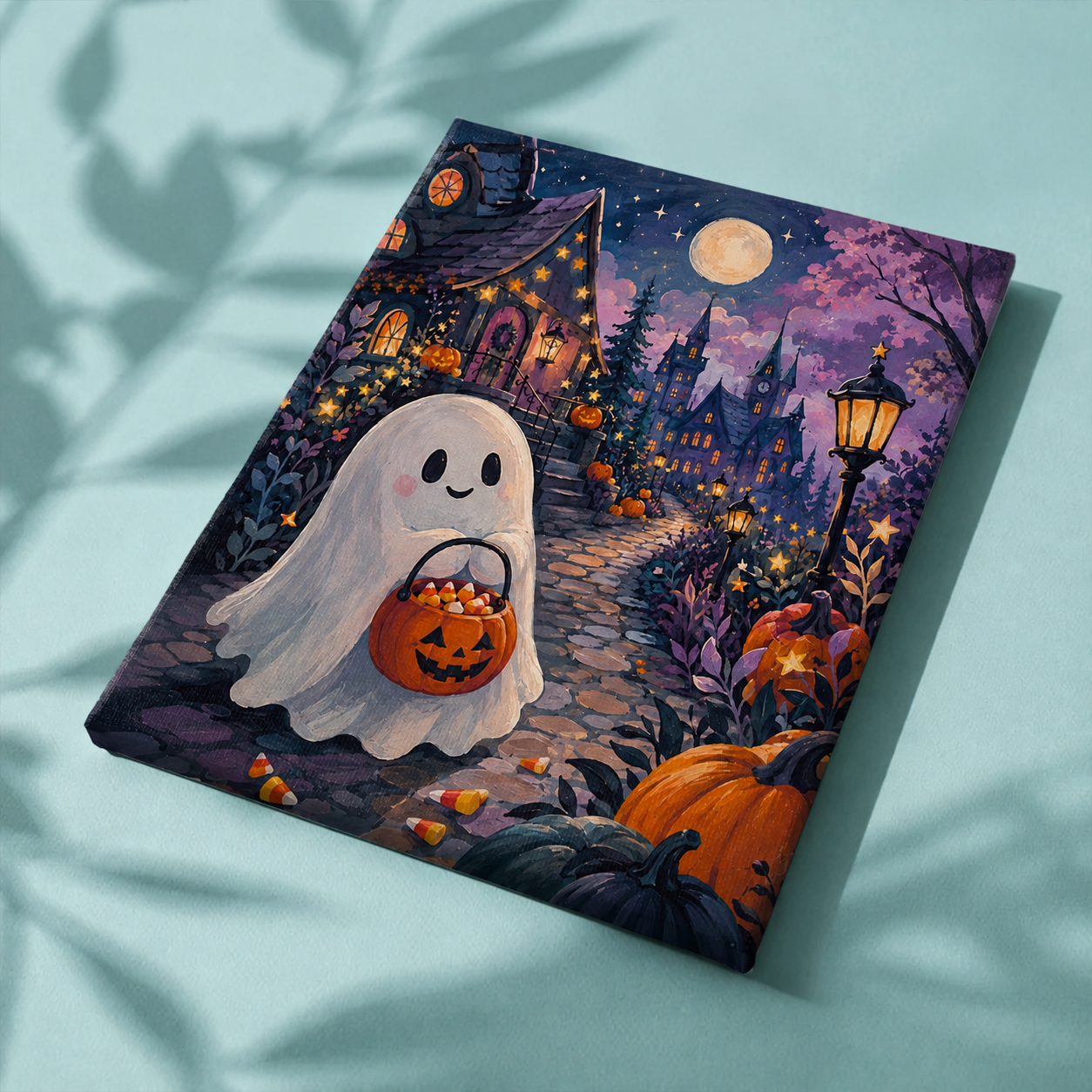 Afgewerkt canvas Blijf griezelig, kleine geest op stof