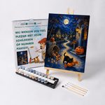 Schilderen op nummer Buit uit de spooknacht met verf en penselen